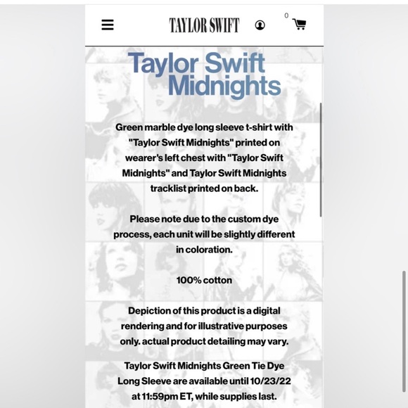 Taylor Swift Long Sleeve Midnights - Picture 7 of 7